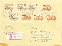 POLAND - 1977, REGISTERED STAMPS COVER TO GERMANY. - Brieven En Documenten