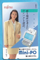 Japan Telefonkarte Japon Télécarte Phonecard -  Girl Frau Women Femme FUJITSU - Publicité