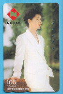 Japan Telefonkarte Japon Télécarte Phonecard -  Girl Frau Women Femme Nissay - Publicité
