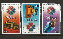 Niue 1984 World Communication Year. M 551-553 MNH(**) - Niue