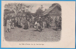 CPA DOS NON DIVISE - COTE-D'IVOIRE - L.G.D. N° 22 - TAM-TAM AGNI - Côte-d'Ivoire