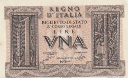 BANCONOTA ITALIA REGNO LIRE 1 UNC  (B_383 - Regno D'Italia – 1 Lire