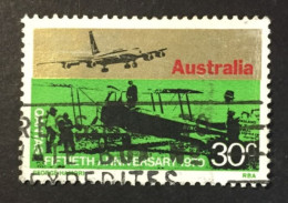1970 Australia - 50th Anniversary Of Quantas Airways - Boeing 707 And Auro 504 - Usados