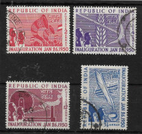 INDIA 1950 INAUGURATION OF REPUBLIC SET SG 329/332 FINE USED Cat £17 - Oblitérés