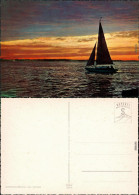 Ansichtskarte Chiemsee Sonnenuntergang Am Chiemsee, Segelboot 1985 - Chiemgauer Alpen