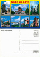 Barth Mehrbild-AK Ua. Dammtor, Marktplatz, Brunnen, Baustrasse, Seglerhafen 2005 - Barth