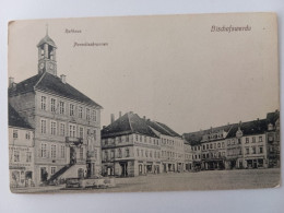 Bischofswerda, Marktplatz, Rathaus, Div. Geschäfte, Bäckerei, 1910 - Bischofswerda