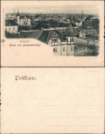 Ansichtskarte Großröhrsdorf Mitteldorf Straßen Villen Fabrik 1908 - Grossröhrsdorf