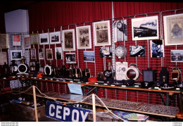 Photo Diapo Diapositive Slide TRAIN Expo AGAT Modélisme Pancarte Ancienne Gare SNCF De CEPOY Vers MONTARGIS 30/10/1994 - Dias