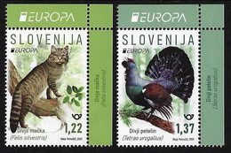 ESLOVENIA /SLOVENIA /SLOWENIEN  -EUROPA 2021 -ENDANGERED NATIONAL WILDLIFE"- SERIE De 2 V. - CH - EUR - A - 2021