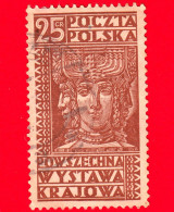 POLONIA - Usato - 1928 - Swiatowid, Antica Divinità Slava - Fiera Agricola Di Poznan - 25 Gr - Oblitérés