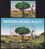 GEORGIA /GEORGIEN / GEORGIE  -EUROPA 2021 -ENDANGERED NATIONAL WILDLIFE"- SERIE De 2 V. - N + HOJITA BLOQUE - 2021