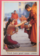 Visuel Très Peu Courant - Laos - Monks Offering - Visit Laos Year 1999-2000 - Laos