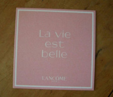 Carte Lancome La Vie Est Belle - Modernes (à Partir De 1961)