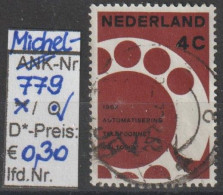 1962 - NIEDERLANDE - SM "Vollautomat. D. Nl. Fernsp..." 4 C Karminbraun/schwarz - O  Gestempelt - S. Scan (779o Nl) - Usati