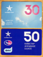 2008,2010 Ukraine  KYIVSTAR  Used 30,50 Telephone 2 Cards - Ucrania