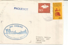 ANTARTIDA ANTARCTIC ALEMANIA BUQUE MV ICEBIRD 1988 MAT PAQUEBOT - Bases Antarctiques