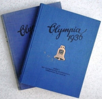 Germania 1936 Olimpiadi Invernali E Estive 2 Volumi Con Dedica Di Un'atleta - Livres Dédicacés