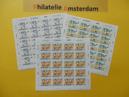 Guernsey 1989, FULL SHEETS / EUROPA CEPT / CHILDREN'S GAMES: Mi 449-51, ** - 1989