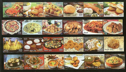 India 2017 Indian Food Cuisine Stamps Complete 24v Se-Tenant Stamps Set MNH As Per Scan - Neufs
