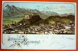 AUSTRIA - GRUSS AUS SALZBURG OLD LITHO - Salzburg Stadt