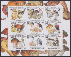 F-EX48058 TURKMENISTAN MNH 2000 MUSHROOMS SETAS & BIRD AVES PAJAROS VÖGEL - Collezioni & Lotti