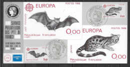 FRANCE Carte 1986 Chauve Souris  Genette Europa - Vleermuizen