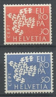 SUISSE 1961 N° 682/683 ** Neufs MNH Superbes C 1.75 € Europa Oiseaux Birds - Ongebruikt