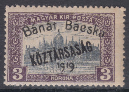 Hungary Banat Bacska 1919 Mi#33 Mint Hinged - Banat-Bacska