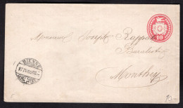 SWITZERLAND - BUSTA DA 10 C SPEDITA DA BIENNE A MONTHEY IL 17.4.1860 TIMBRO DI NEUCHATEL - Storia Postale