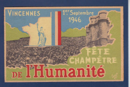 CPSM Communisme Parti Communiste Fête De L'humanité 1946 Cachet Circulée - Ereignisse