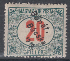 Hungary Banat Bacska 1919 Porto Mi#5 Mint Hinged - Banat-Bacska