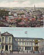 4858136's Gravenhage, Koninklijk Paleis 1913 – Panorama. 2 Kaarten (plakkers Over De Vouwen Zie Achterkant)  - Den Haag ('s-Gravenhage)