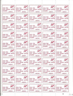 France Feuille Complète 50 Vignettes Avec Gomme "adresse Postale" CD 05/06/79 - 2010-... Illustrated Franking Labels
