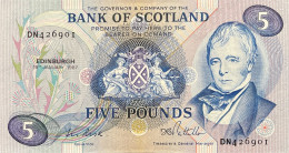 Scotland 5 Pounds, P-112f (15.1.1987) - UNC- - 5 Pond