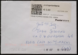 Poirino 24.7.2006 - TPlabel Postaprioritaria € 0,60 (catalogo TP5.B.000) - 2001-10: Storia Postale