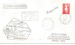 ANTARTIDA ANTARCTIC TAAF 1997 PORT AUX FRANÇAIS BUQUE PATROUILLEUR AUSTRAL ALBATROS PAQUEBOT - Bases Antarctiques