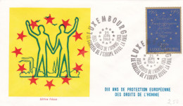 10th Anniversary Of The European "Human Rights" Convention - 1963 - FDC