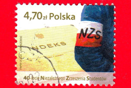 POLONIA - Usato - 2020 - 40 Anni Della Organizzazione Studentesca Indipendente - 4.70 - Used Stamps