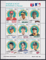 F-EX49026 ST VINCENT MNH 1989 FAMOUS BASEBALL MAJOR LEAGUE.  - Base-Ball