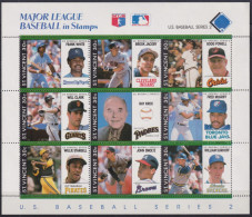 F-EX49033 ST VINCENT MNH 1989 FAMOUS BASEBALL MAJOR LEAGUE.  - Base-Ball