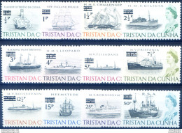 Definitiva. Navi. Soprastampati 1971. - Tristan Da Cunha