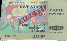 Bl48 Biglietto Calcio Ticket  Juve Stabia - Matera 1993-94 - Biglietti D'ingresso