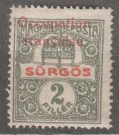 France Occupation Hungary Arad 1919 Yvert#44 Mint Hinged - Unused Stamps