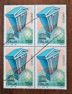 Unesco 1996 ITALIA Repubblica Italiana USATO Usati Quartina Usata - Blocks & Sheetlets