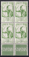 Togo 1947 Sc 314 Yt 241 Margin Block MNH** - Unused Stamps