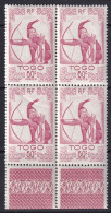 Togo 1947 Sc 312 Yt 239 Margin Block MNH** - Unused Stamps