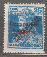 France Occupation Hungary Arad 1919 Yvert#33 Mint Hinged - Unused Stamps