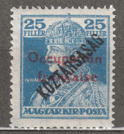 France Occupation Hungary Arad 1919 Yvert#33 Mint Hinged - Unused Stamps