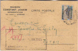 GREECE. 1935/Athens, Internal Advertising-card/single-franking. - Lettres & Documents